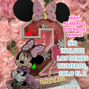 MAXI NUMERO 2 MINNIE MOUSE - .STUDIO Y SVG