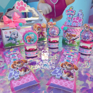 KIT GOLOSINAS PAW PATROL NIÑA - ARCHIVO .STUDIO Y SVG + VIDEO DE ARMADO