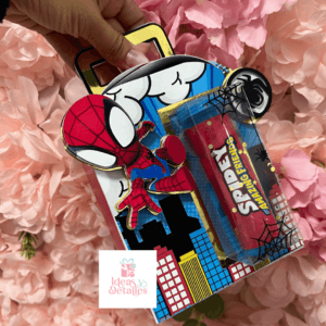 Caja M&Ms cotillón de Spiderman - .studio y svg