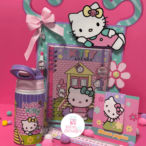 CAJA PORTA AGENDA, REGLA, MARCA PÁGINA, BOLIGRAFO Y TERMO - .STUDIO Y SVG