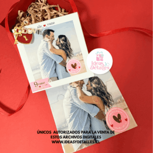 CAJA CON MOLDE DE ROMPECABEZAS - .STUDIO Y SVG