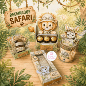 4 MODELOS DE REEMPAQUES SAFARI (17 DISIÑOS EN TOTAL) - .STUDIO Y SVG